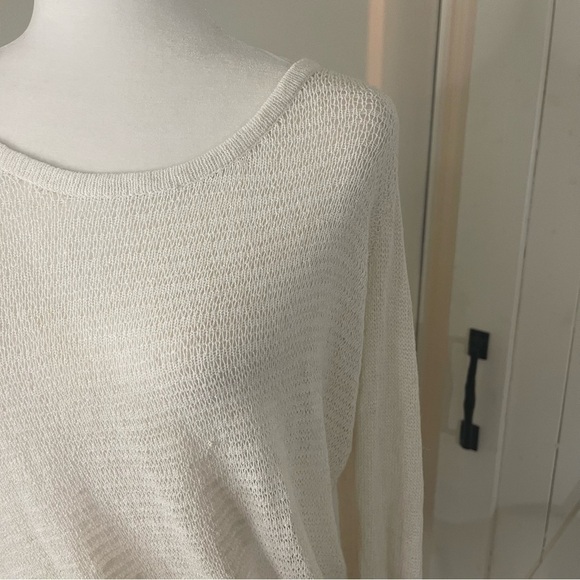 Helmet Lang NWT Asymmetrical Cream Sweater Large - Picture 3 of 9